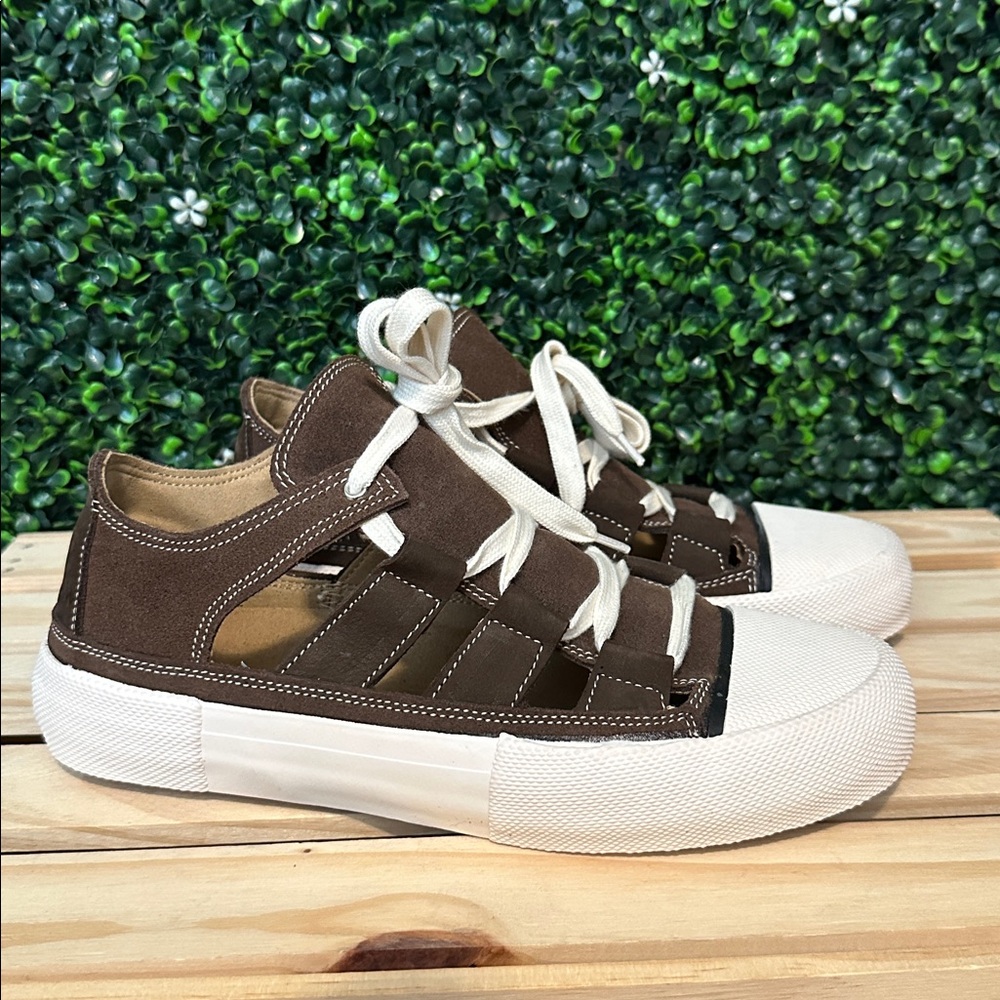 Free People X Wollow Open Leather Sneakers #71